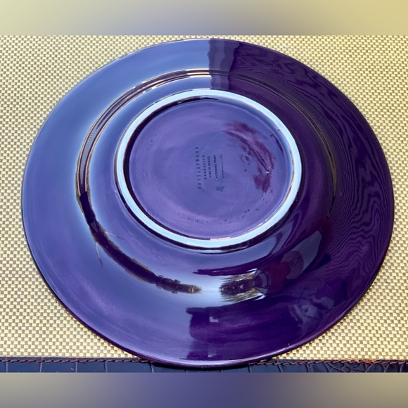Pottery Barn SAUSALITO Fig Purple Glazed Earthenware Dinner Plate - Picture 15 of 16